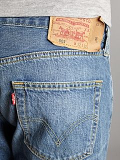Levis 501 Halfway Mid Straight Fit Jeans Denim   