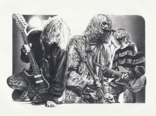Nirvana Kurt Cobain Nevermind in Bloom Bleach About A Girl RARE Poster