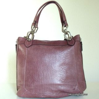 Coach 18278 Kristin Elevated Leather PEBBLED Tote Shoulder Bag Mauve