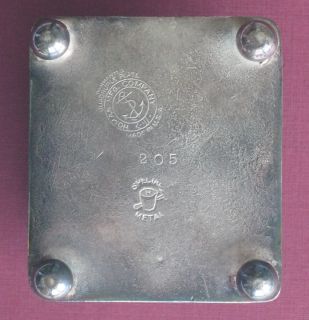 Homan Mfg. Co. Silverplate Cufflink Box vtg Nouveau Old Silverplated