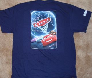 Disney Cars 2 3D Movie Promo T Shirt XL New 3D Digital Projection Team