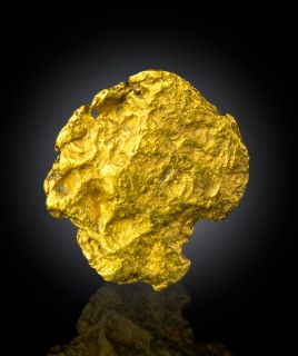 this is a lovely shiny gold nugget from koyukuk on