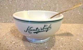 Vintage 1930 Footed Bowl Spoon from Kuntzs Cafe Dayton Ohio Shenango