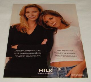1995 got Milk Ad Page Lisa Kudrow Jennifer Aniston