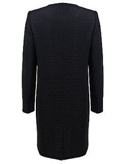 Alexon Black collarless textured coat Black   