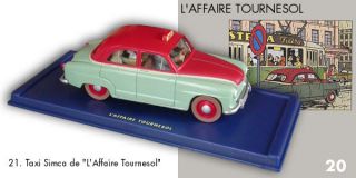 Atlas N°21 Simca Aronde 1954 LAffaire Tournesol Herge Cars