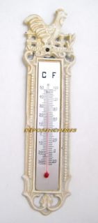 Thermometre DExterieur En Fonte Peinte Coq Neuf