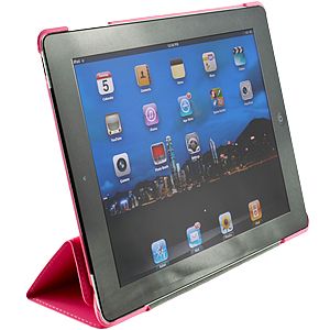 Kroo Tri Pad Shell Cover Sleep Mode for iPad 2 3G Pink
