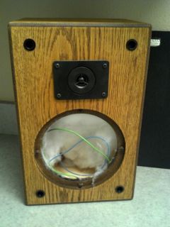 Vintage Norman Laboratories Speaker Model 50 Oak Veneer Single Cabinet
