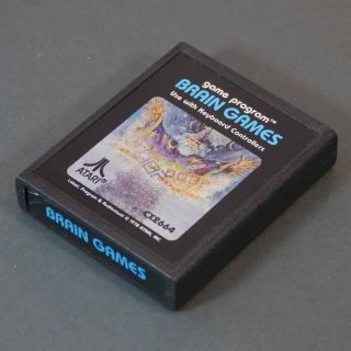 Brain Games Game Cartridge Atari 2600 VCS Color Label Tested Working