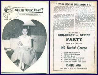 NCO HITCHIN POST Open Messes, Lackland AFB, FEB 1954 Monthly