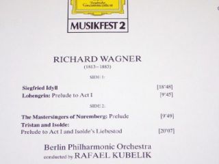 Richard Wagner Siegfried Idyll Kubelik 1963 LP DGG