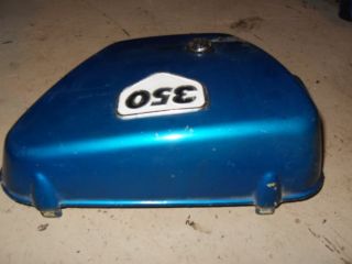 1970 Honda CB350 Left Side Cover with Emblem Blue