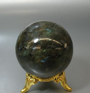 Labradorite Sphere w Display Stand Crystal Healing