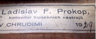 Beautiful fine old Czech violin by Ladislav F. Prokop 1929.