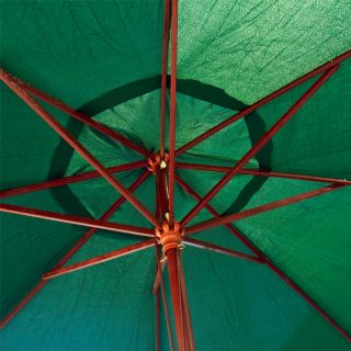 Feet Wooden GREEN Outdoor Patio Umbrella Wood Deck Gazebo Shade Cover