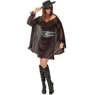 Adult Ladies Masked Bandit Zorro Fancy Dress Costume Size XL 16 18