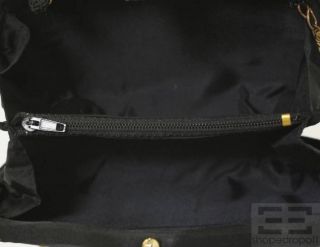 La Regale Black Satin Jeweled Clasp Box Clutch Evening Bag
