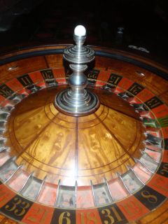 1906 Antique Roulette Wheel and Table