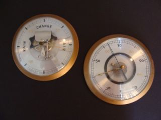 Vintage Lachman Co Germany Barometer Thermometer 2 PC Set Beautifully