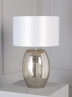 Linea Penelope mercury finish glass barrel table lamp   