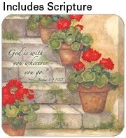 Coasters Geraniums on Stairs Annie LaPoint Legacy