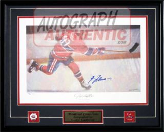 This autographed Guy Lafleur lithograph is limited to only 1,010, hand