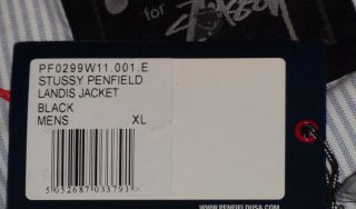 Stussy Penfield Landis Jacket Size XL Black Fall Winter 2011