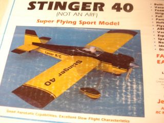Lanier RC Stinger 40 Radio Controlled Model Airplane Kit