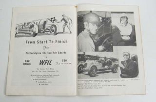 1946 Langhorne Speedway Race Program PA