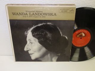 WANDA LANDOWSKA Memorial Edition LP RCA Records LM  2389 Vinyl Album