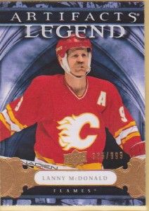 2009 10 Lanny McDonald Flames Artifacts Legend Card 335 999 SP NM MT