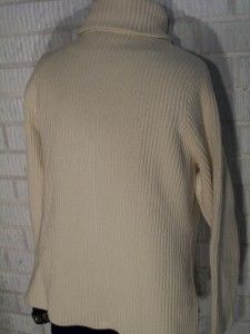 Ralph Lauren Ladies Womens Zipper Cardigan Sweater Ivory Cotton Plus