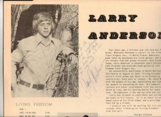 Larry Anderson Living Freedom 70s Private Loner Folk Rock