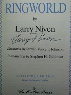 signed, Ringworld by Larry Niven, Easton Press, Hugo and Nebula Award