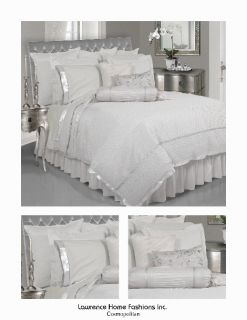 Lawrence Home 4pc Cosmopolitan White Comforter Set F K
