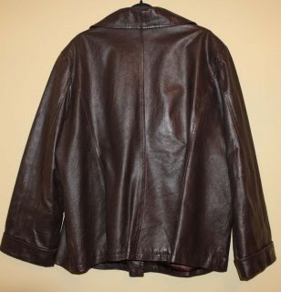 Laura Plus Dark Brown Leather Jacket Size 2X