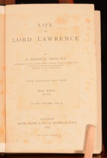 1885 2vol R Boswell Smith Life of Lord Lawrence Portraits Maps