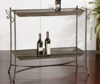 Uttermost Laurette Serving Table in Hand Forged Iron with Graphite