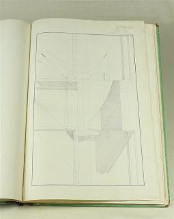 1831 Architecture Drawing Book Ecole Polytechnique Paris Fournier La