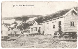 1912 Norway Postcard PC Cabins Mts Titled Parti Fra Skjotngberg