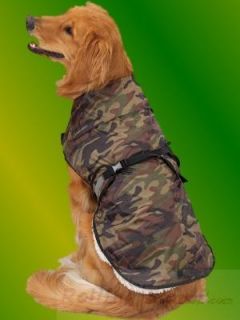 Dog Pet Coat Jacket Fleece Camo Green Jacket Warm XXL