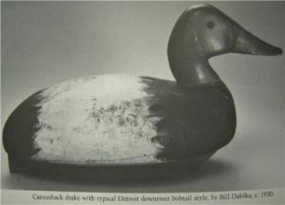 c1935 ALEX MOORE Bobtail Canvasback Wood Duck Decoy LEAMINGTON ONTARIO