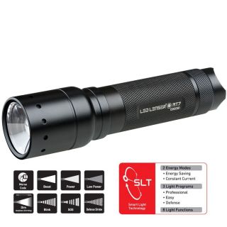 LED Lenser MT7 Tactical Flashlight Focusable Beam Strobe 200 lumens