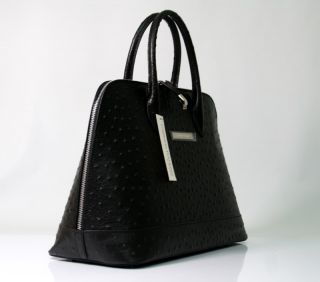 Luxury Authentic Shopper Cristiano Pompeo Ostrich Black Alma Style
