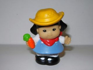 Fisher Price Little People Farm Barn Sonya Lee Girl with Carrot