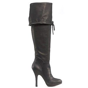 Boutique 9 Marnie Over The Knee Boots 8 Womens $300 Black Leather
