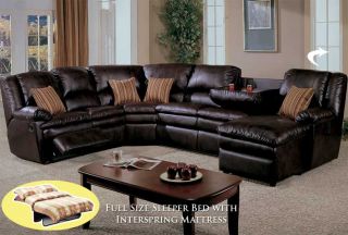 5pcs Sectional Leather sleeper bed recliner sofa Item#BQ S089P1