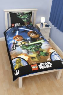 Lego Star Wars Duvet Cover   Yoda Darth Vader ObiWan Anakin Officially