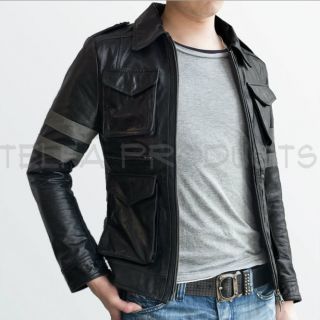 Superb Resident Evil 6 Leon Scott Kennedys Leather Jacket All Sizes
